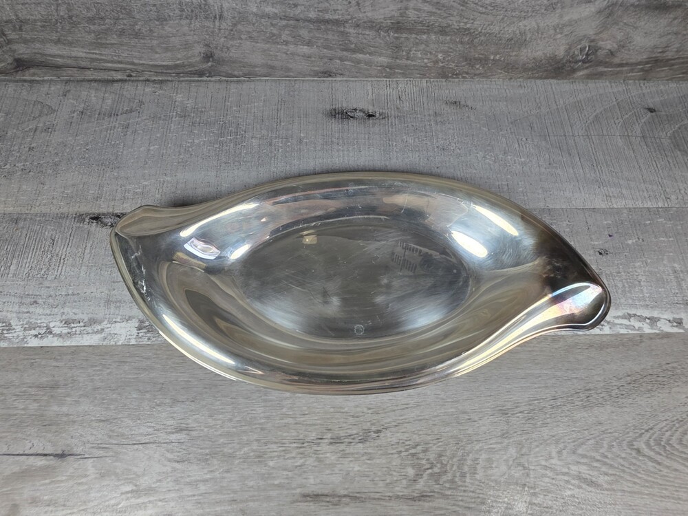 Silver Wind Hope Chest IS Mid Century Modern Aluminum Silverplate Bowl Tray g33